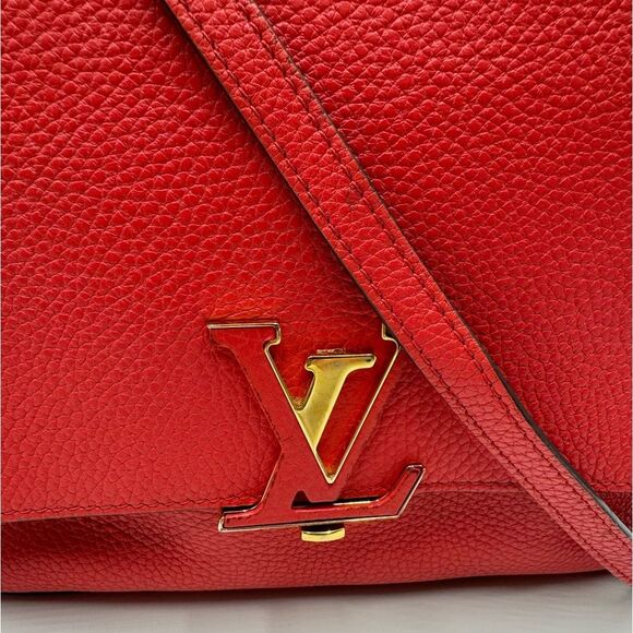 Louis Vuitton Coquelicot Taurillon Leather Volta 2way LV Handbag Messenger - Picture 2 of 16